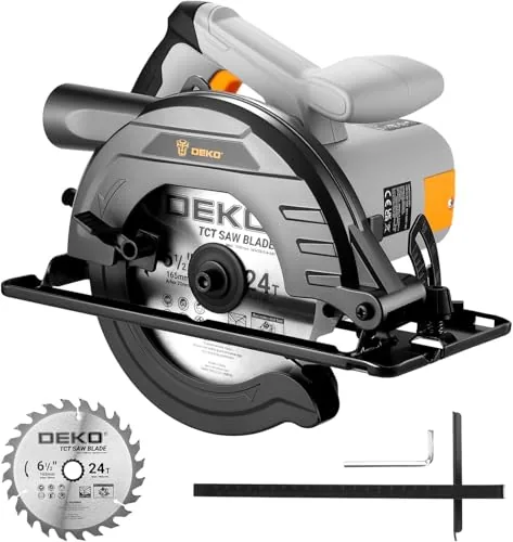 DEKOPRO 1200W Circular Saw with Guide Rail