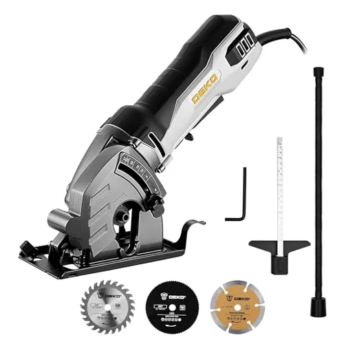 DEKOPRO Mini Circular Saw 600W with 3 Blades