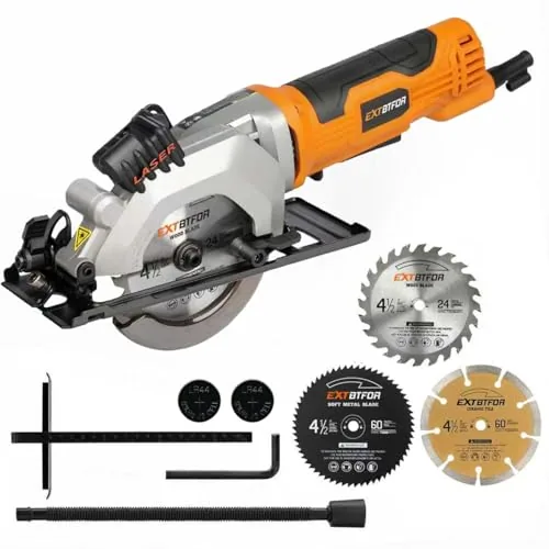 Extbtfor Mini Circular Saw 580W with Laser Guide
