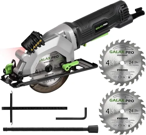GALAX PRO 4.5-Inch Compact Circular Saw with Laser Guide