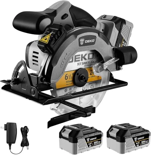 DEKOPRO 20V Cordless Circular Saw 6.5-In Laser Guide
